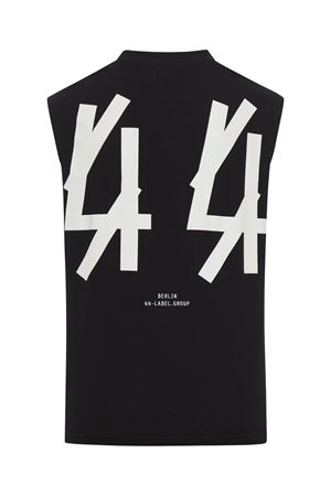 Black cotton vest 44 LABEL GROUP | B0030580FA582P396